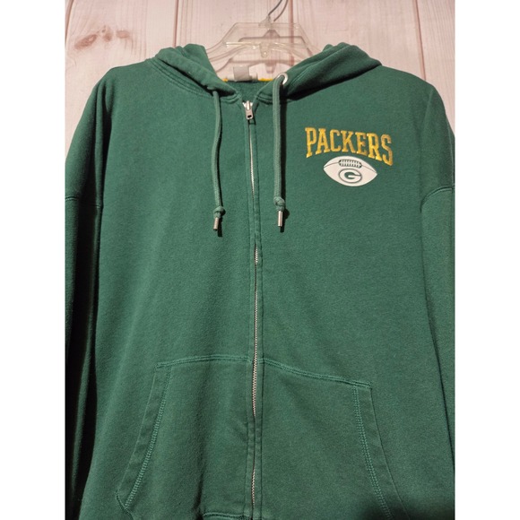 Victorias Secret PINK NFL Green Bay Packers Full Zip Hoodie Green Rhinestone S - Picture 3 of 8